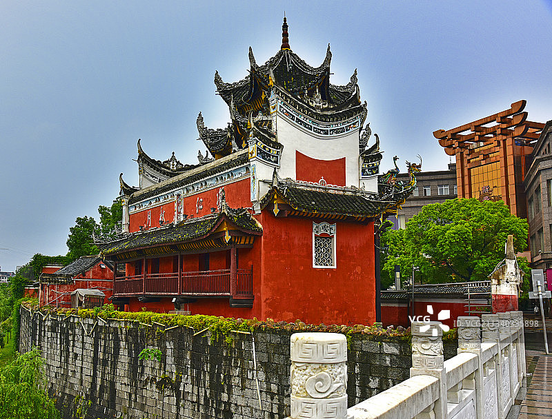 湖南邵阳市水府庙戏楼“双江楼”图片素材