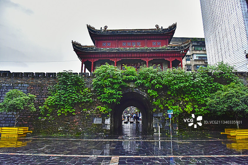 湖南邵阳市水府庙戏楼“双江楼”图片素材