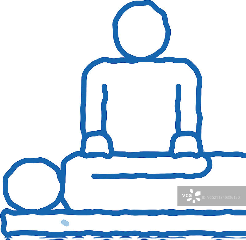 骨科按摩师与患者剪影图片素材