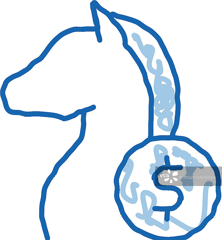 赛马博彩涂鸦图标图片素材