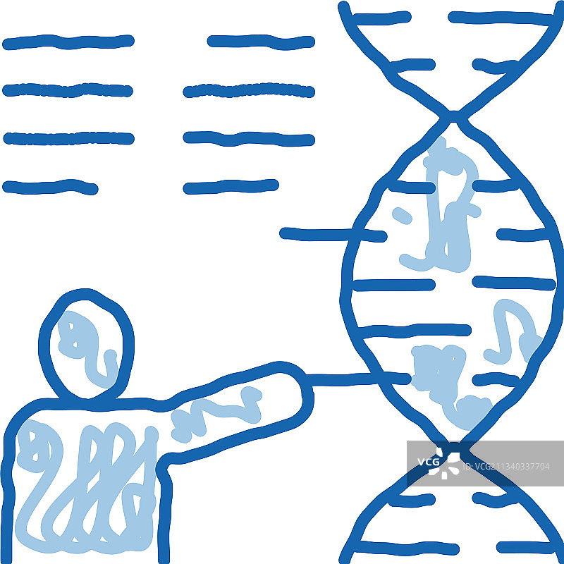 人体基因研究生物黑客涂鸦图标图片素材