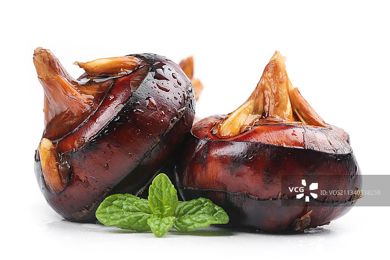 白底上放着广西马蹄图片素材