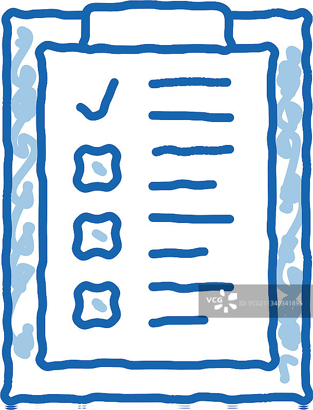 投票表涂鸦手绘图标图片素材