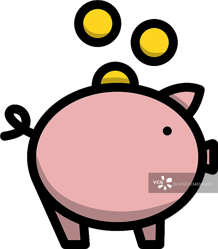 金色硬币落入存钱罐图标图片素材