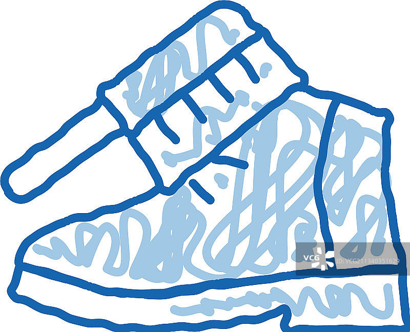 手绘擦鞋涂鸦图标图片素材