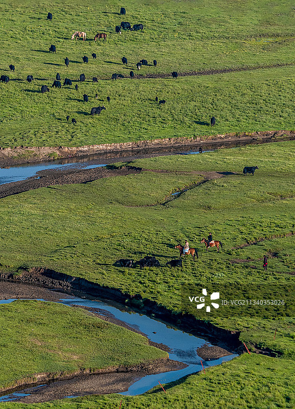 大地脉络，甘南阿万仓黄河湿地图片素材