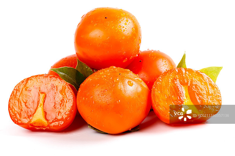 白底上的软柿子图片素材