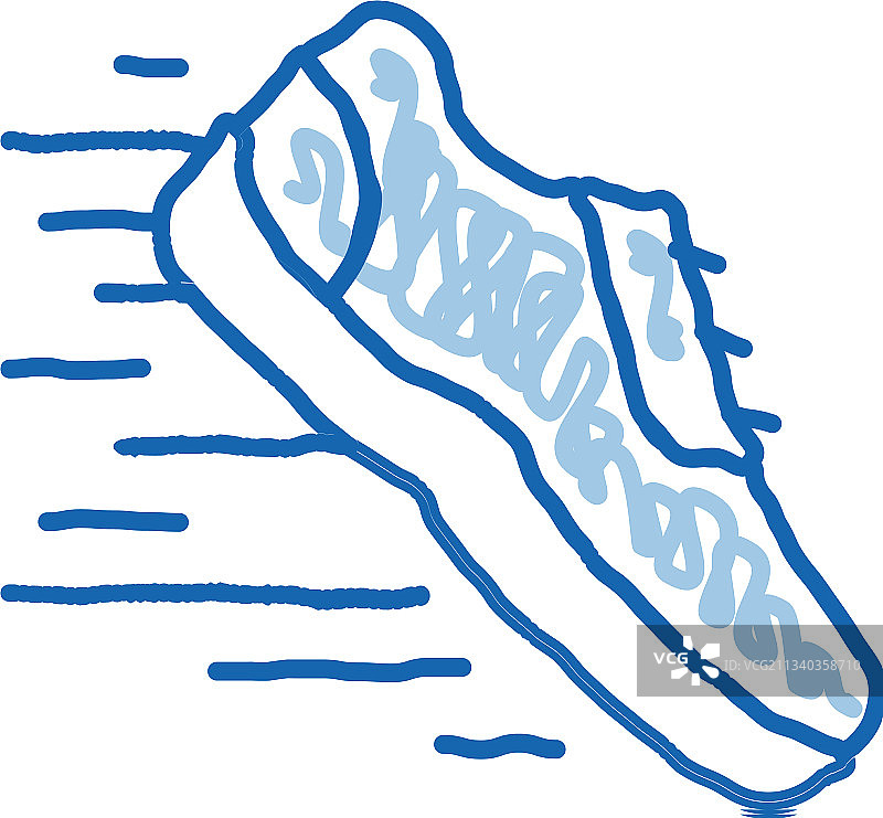 手绘运动鞋涂鸦图标图片素材