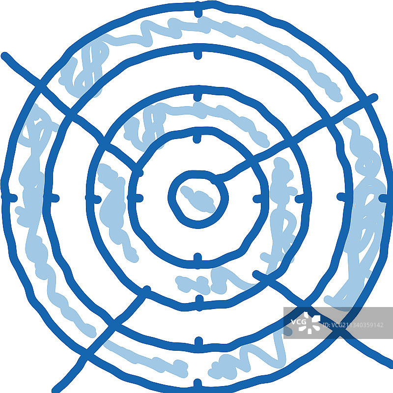 手绘涂鸦风格的射箭靶图片素材