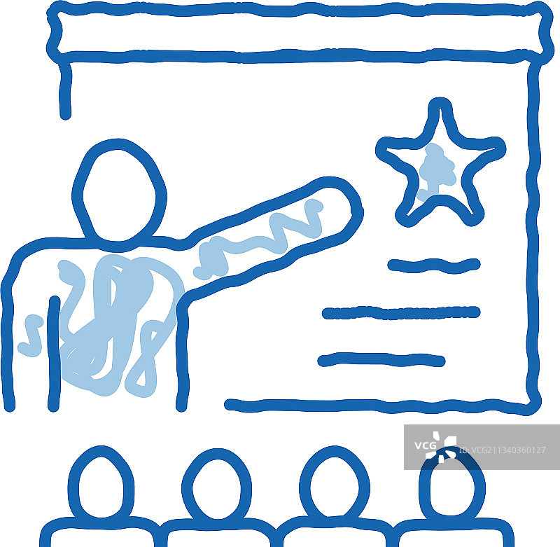 工作发展培训涂鸦手绘图标图片素材