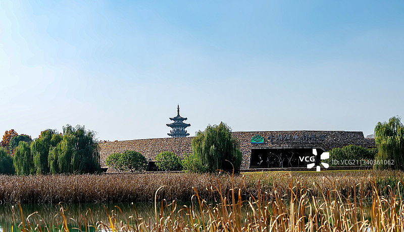 长沙洋湖湿地公园美丽风光图片素材