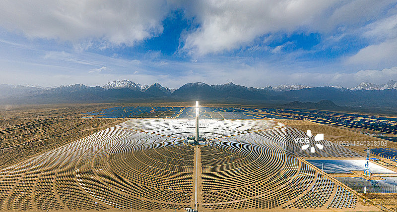 青海光伏电站光热电站新能源图片素材