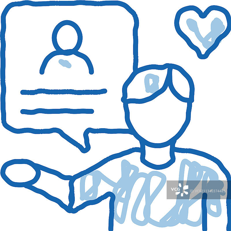 关于爱人的涂鸦手绘图标图片素材