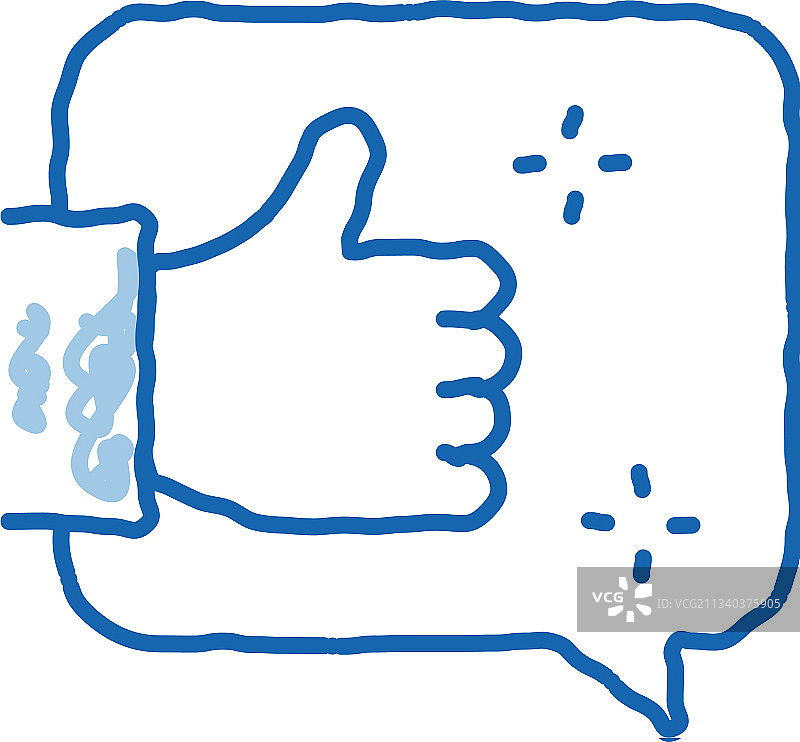 确认正确想法涂鸦手绘图标图片素材