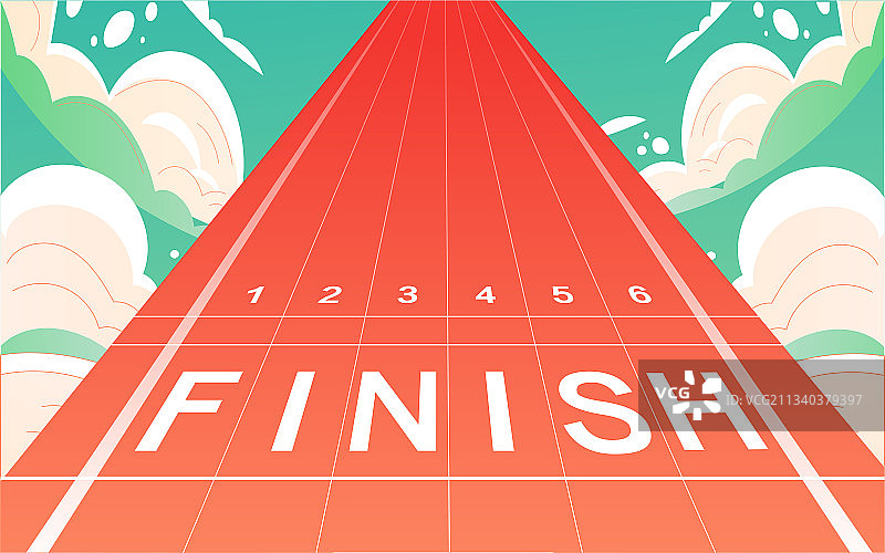 赛跑冲刺终点会运动员体育比赛海报插画图片素材