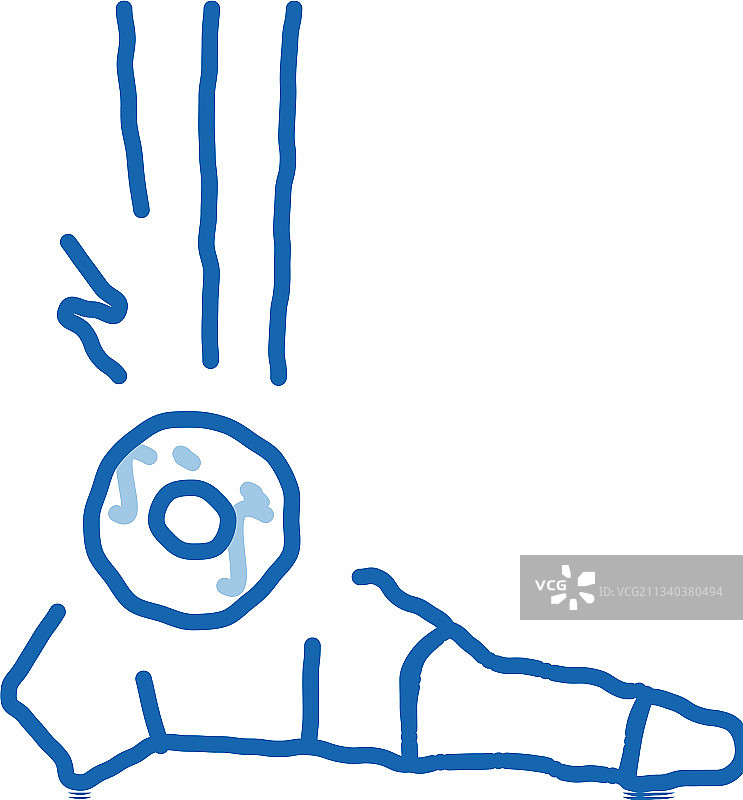 类风湿性关节炎足部涂鸦手绘图标图片素材