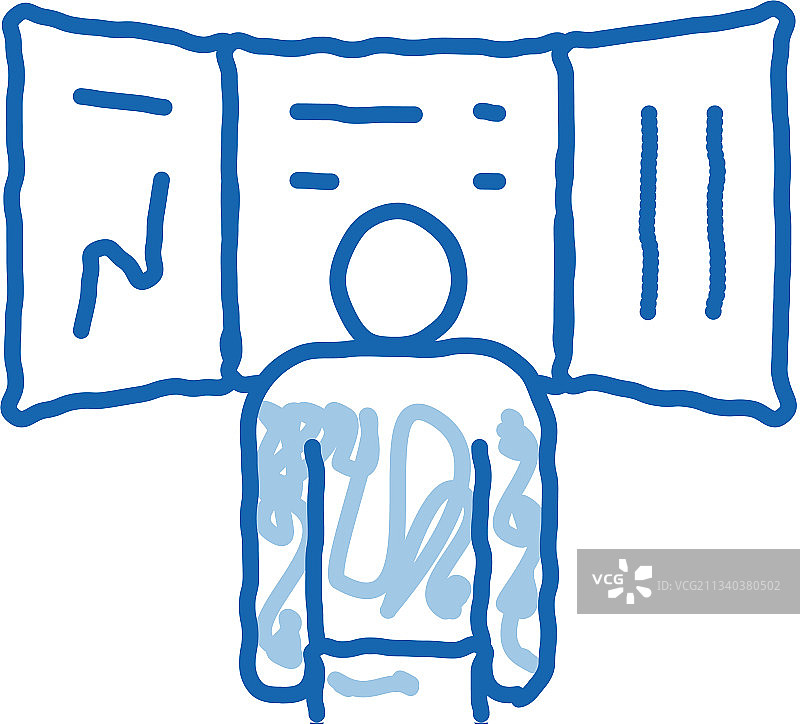 促销板与观察者涂鸦图标图片素材