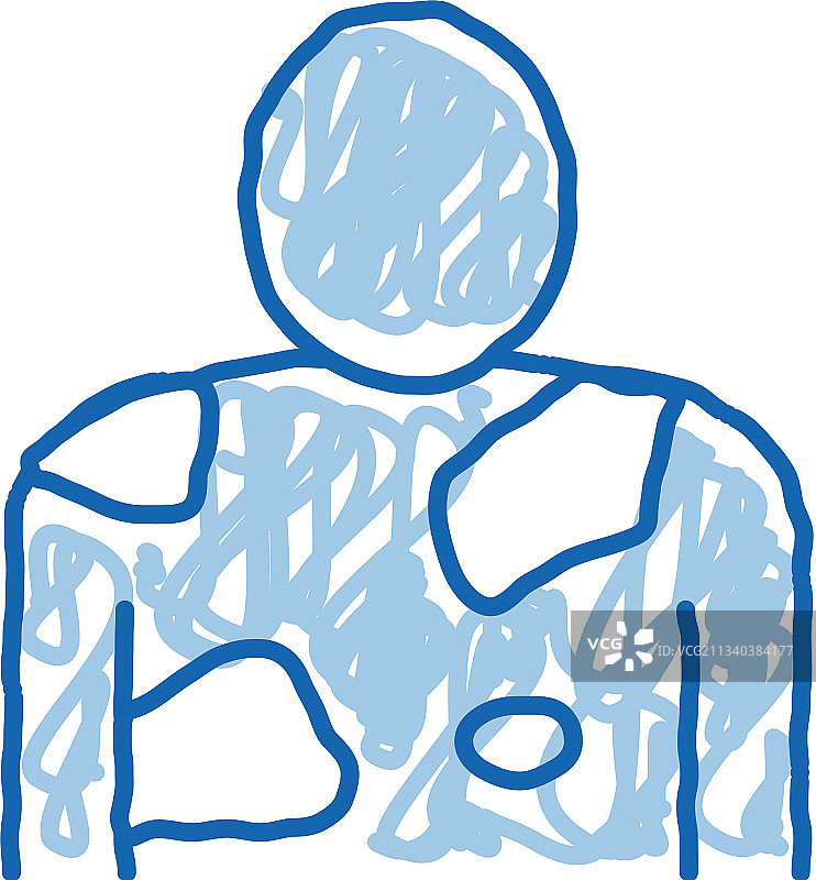 白癜风问题涂鸦手绘图标图片素材