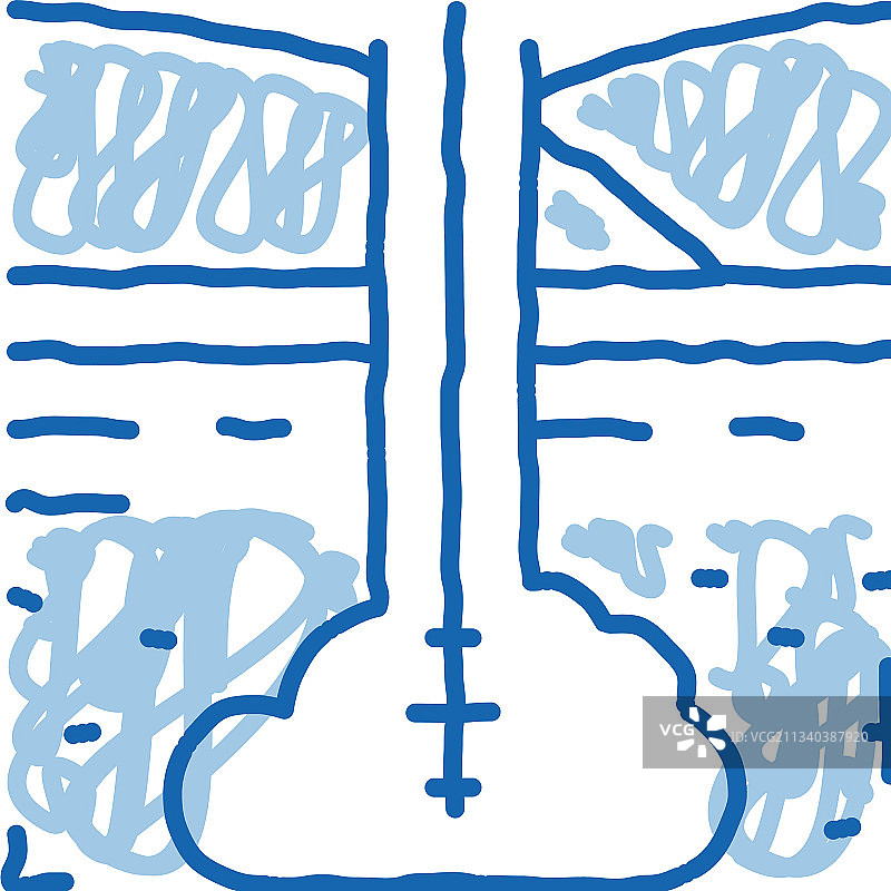 手绘燃气入地涂鸦图标图片素材