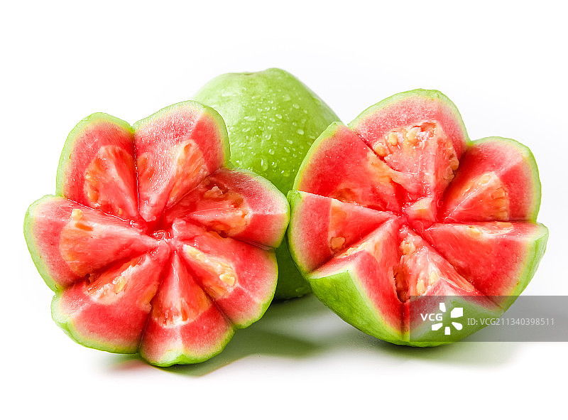 白底上放着广西红心芭乐图片素材