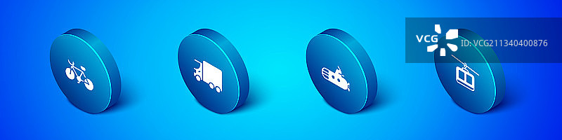 2.5D自行车潜水艇缆车素材图片素材