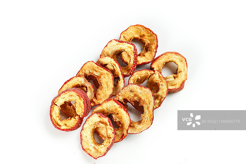 白底上放着山楂干图片素材