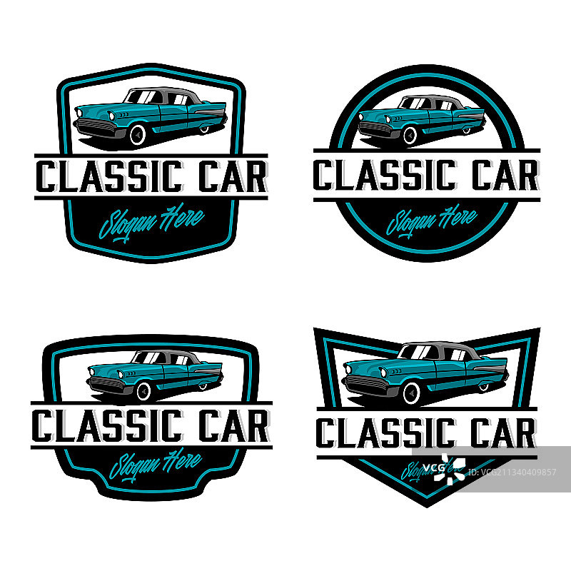 复古经典汽车徽章标志模板图片素材