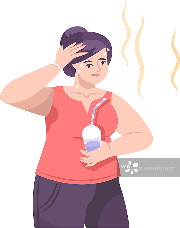 炎热天气下的女人图片素材