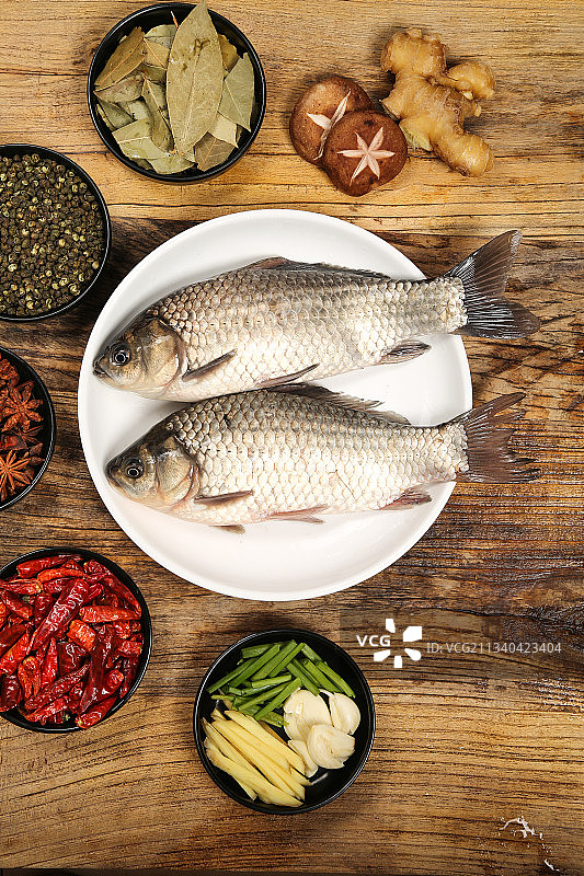 鲫鱼背景纹理图片素材