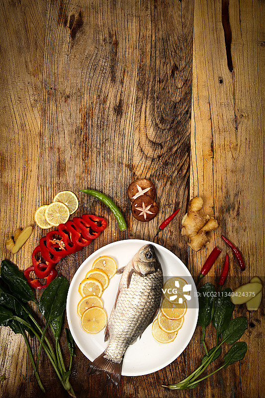 鲫鱼背景纹理图片素材