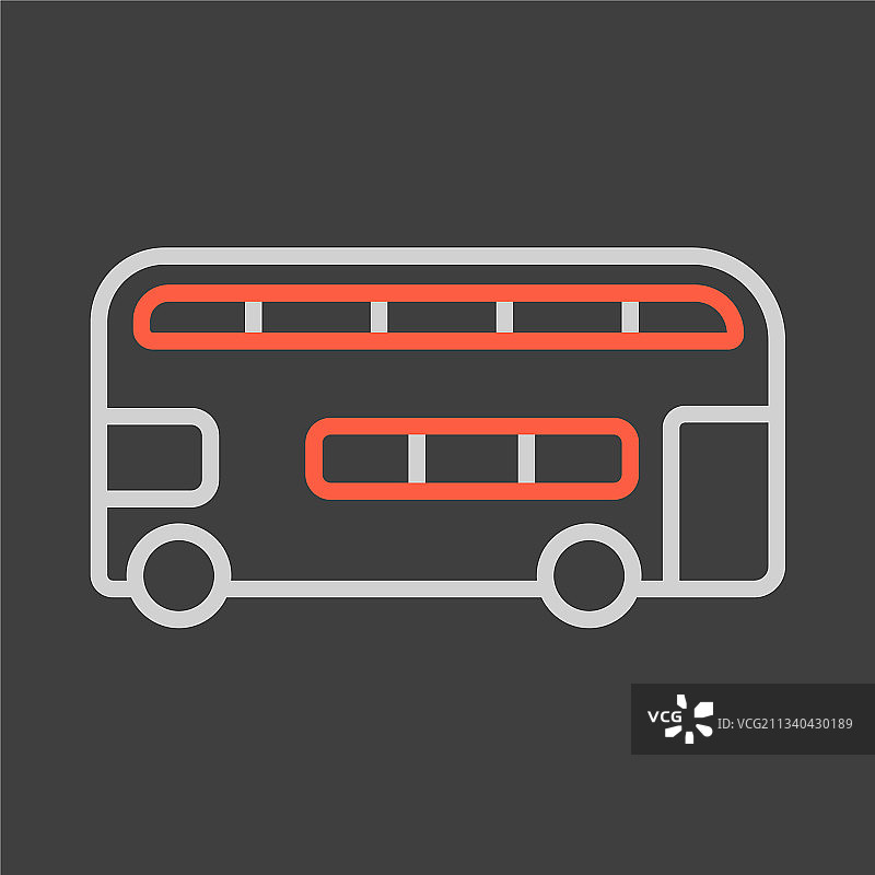 双层巴士图标图片素材