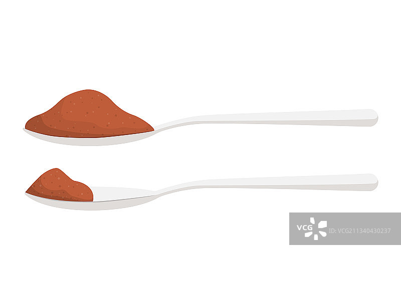 勺子里的肉桂粉图片素材