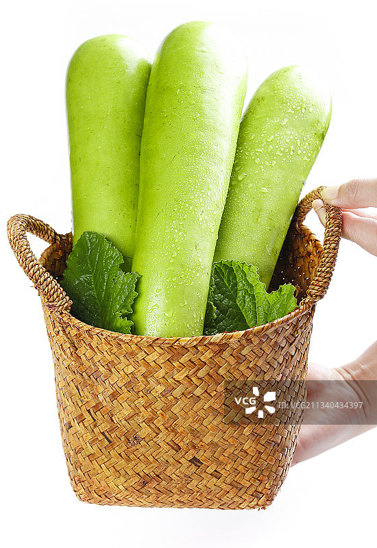 篮子里放着瓠子图片素材