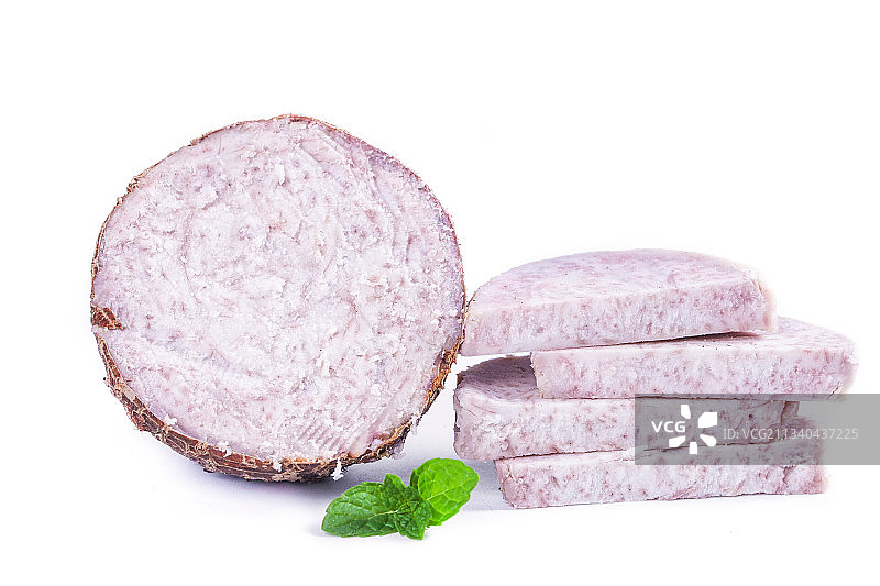 白底上摆放着香芋图片素材