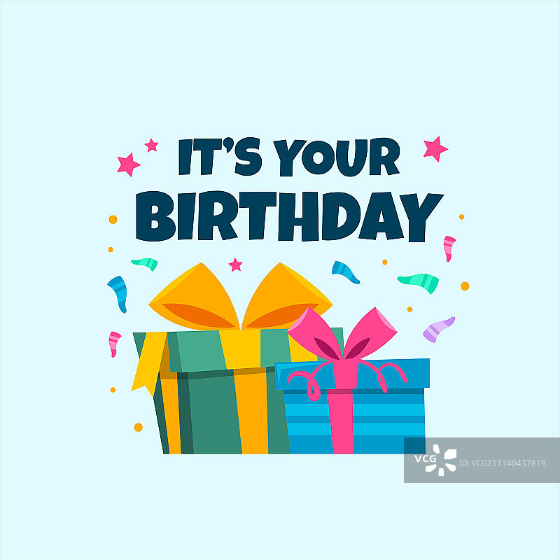 生日快乐贴纸标签插画图片素材