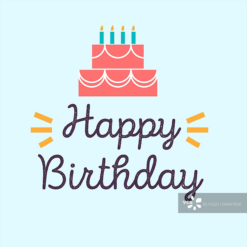 生日快乐贴纸标签插画图片素材