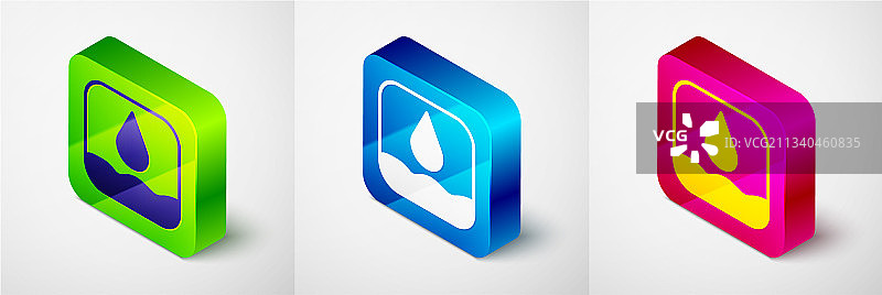 2.5D水滴图标图片素材