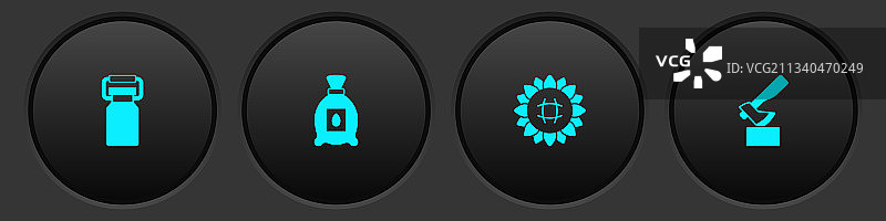 牛奶罐头种子包套装图片素材