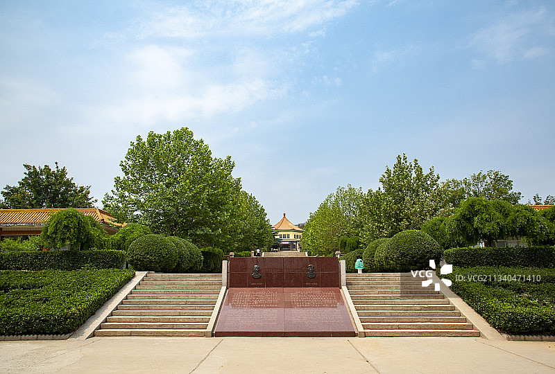 201-06-05中国，河北省，保定市，唐县，白求恩、柯棣华图片素材