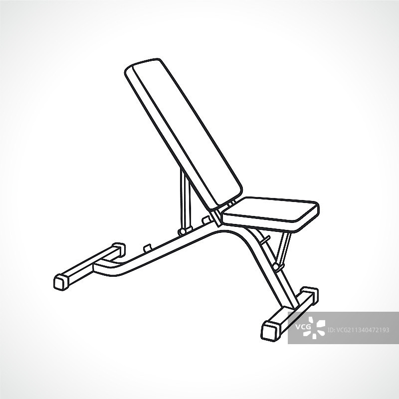 卧推凳轮廓图片素材