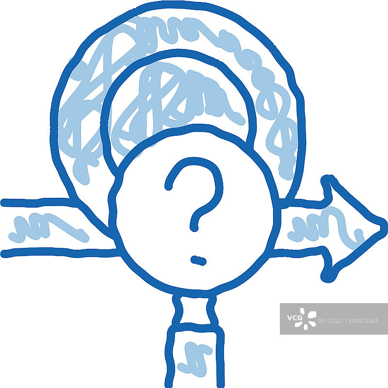 手绘涂鸦风格的策略研究员图标图片素材