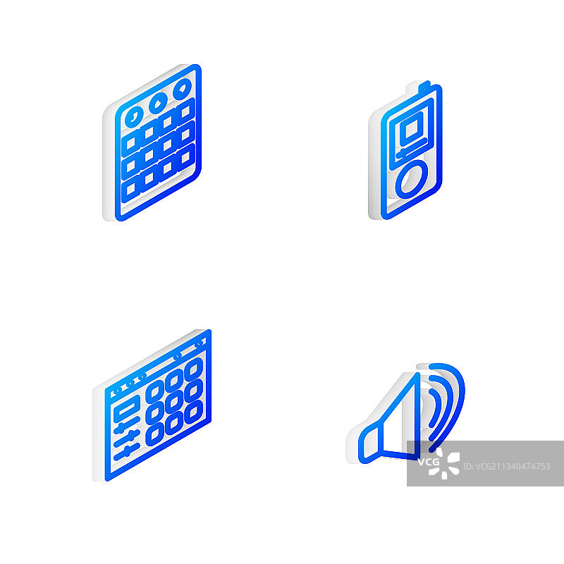 2.5D音乐播放器架子鼓图片素材