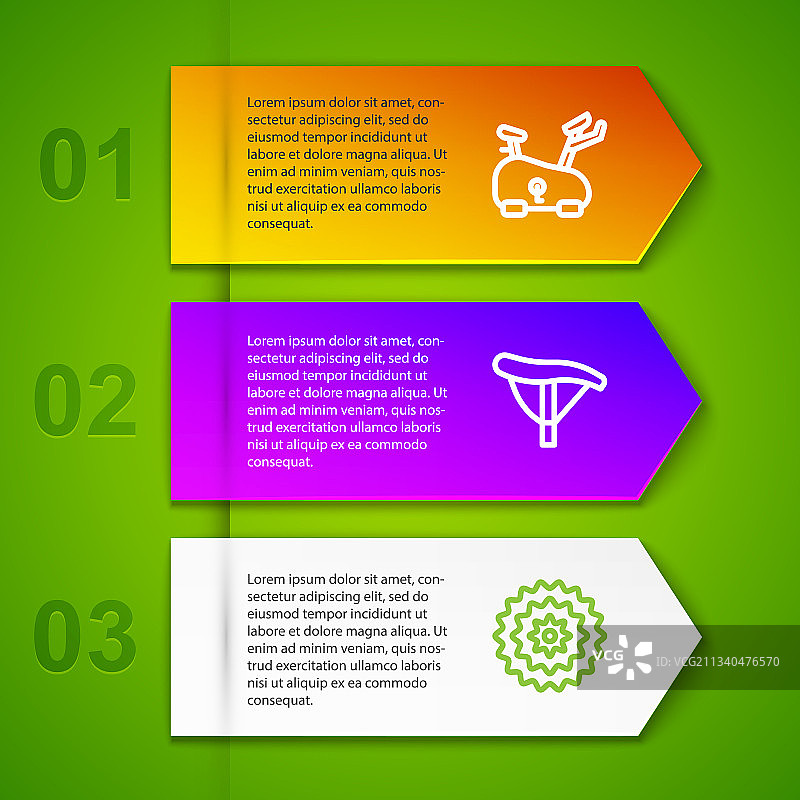 固定自行车、自行车座线条图片素材