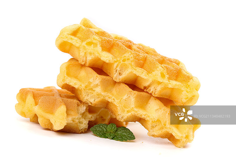 白底上的华夫饼干图片素材