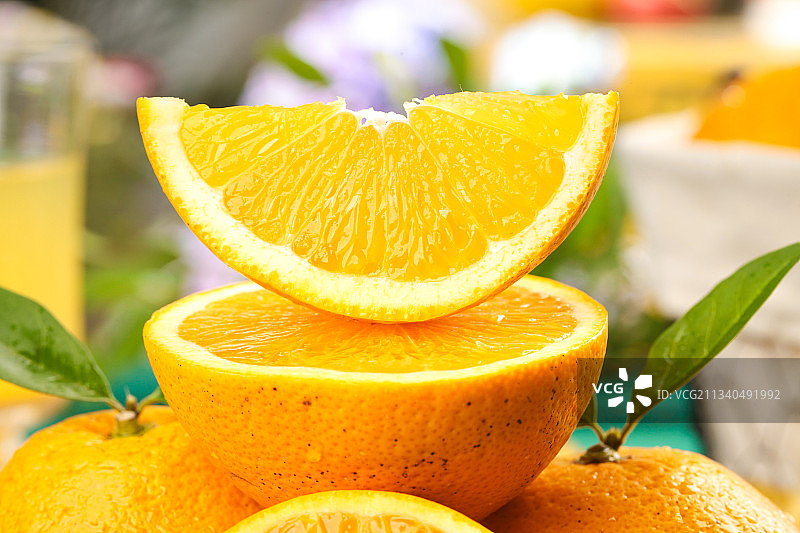 蓝底上的常山胡柚图片素材