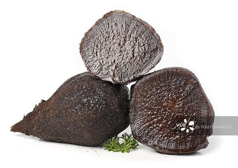 白底上的咸菜疙瘩图片素材