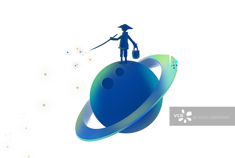 深夜浩瀚星球素材图片素材