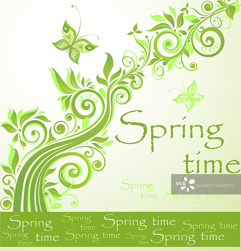 春意盎然的卡片图片素材