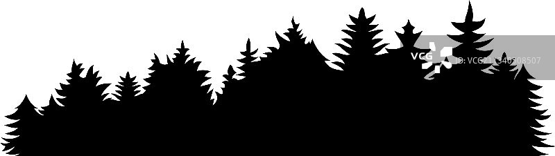 森林剪影图片素材