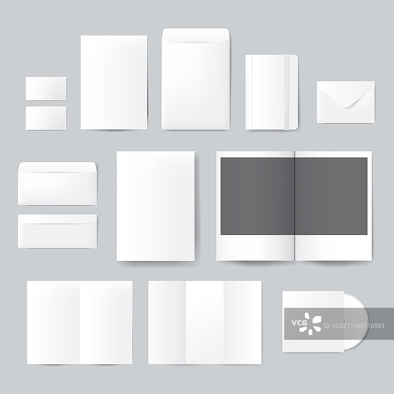 一套印刷物料设计样机图片素材